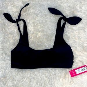🖤Black tie strap bikini top 🖤